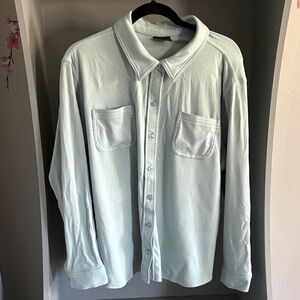 32 Degrees Light Green Casual Button Down Shirt